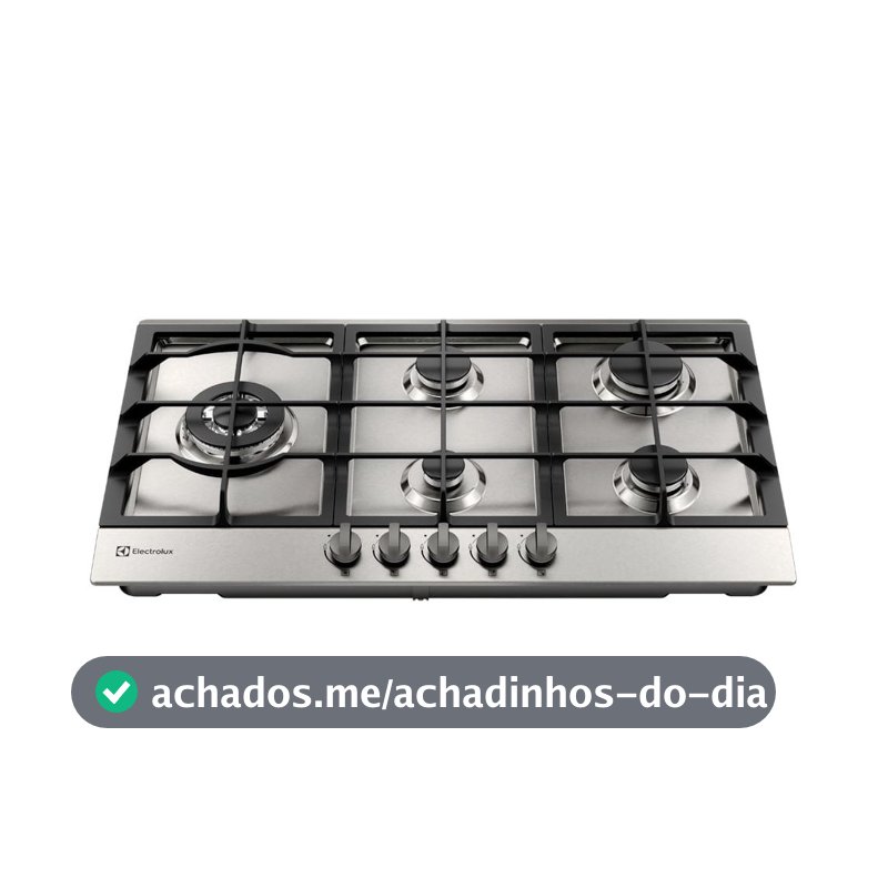 Cooktop 5 Bocas Electrolux à Gás Experience Inox Semi Profissional (KE9DX)
