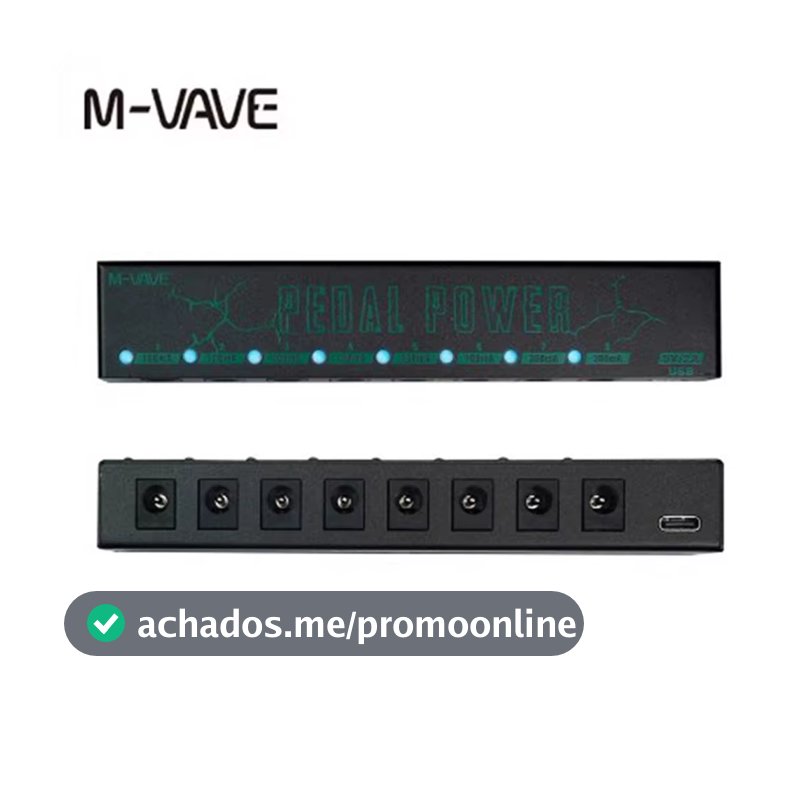 M-vave Guitar Effect Pedal Power Supply 8 Isolated DC 9V 100mah or 300mah Outputs Portable Guitar Pedal Power Guitar