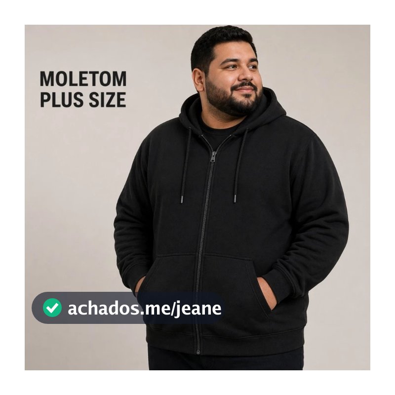 blusa plus size Moletom com Zíper capuz e bolso masculino feminino   G1 G2 G3 G4 G5 G8