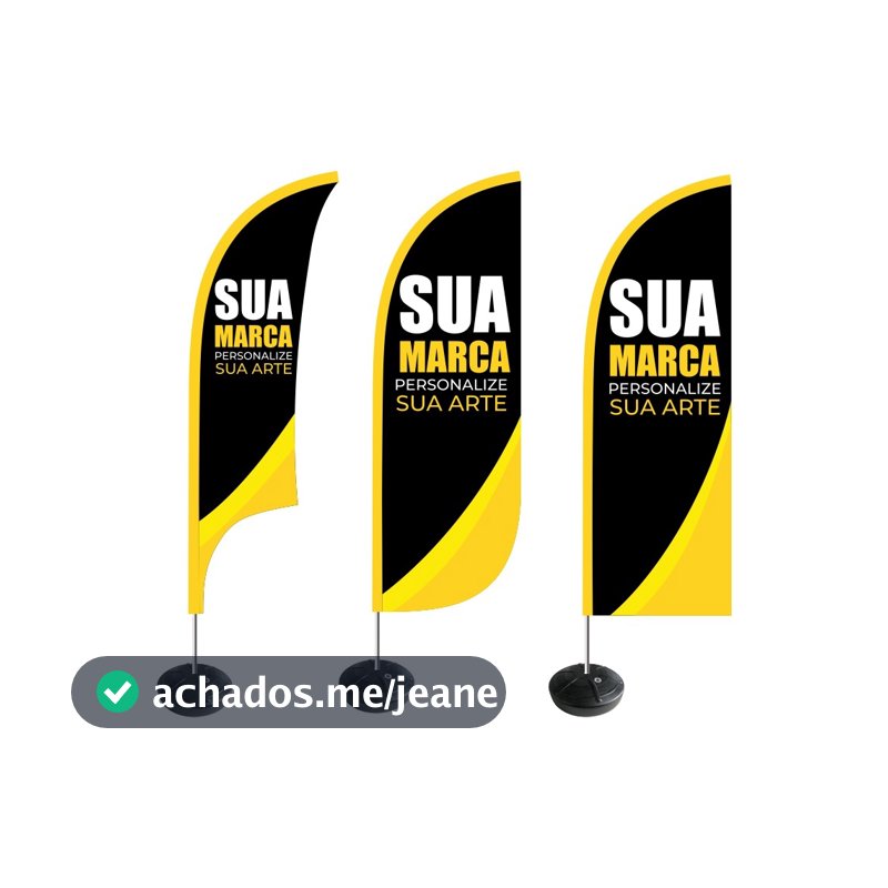 WindBanner Personalizado Kit Completo do Seu Jeito 2,8m
