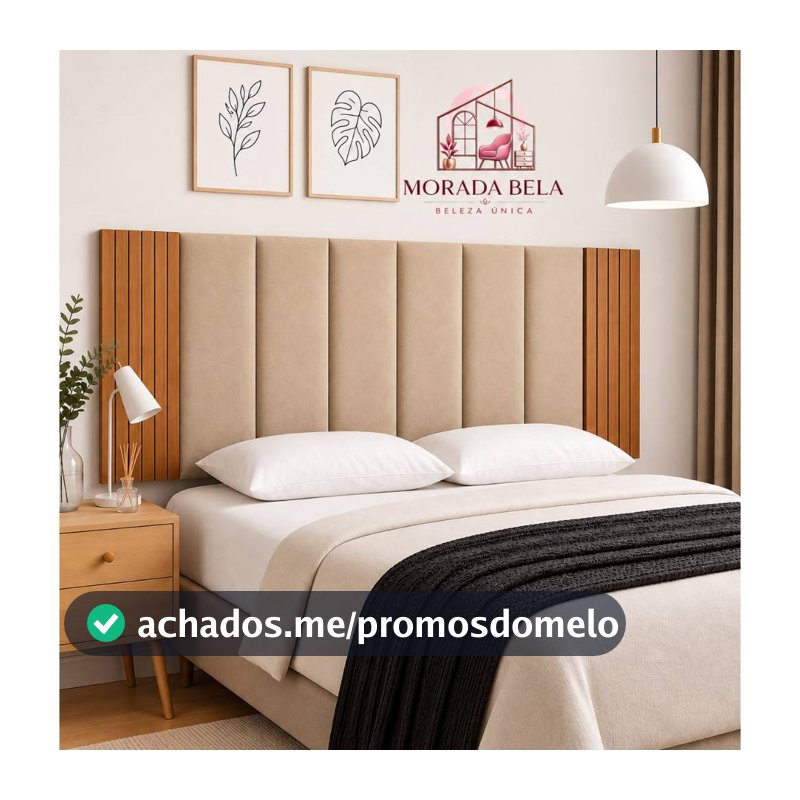 Kit Cabeceira Modular Adesiva + Painel Ripado MDF Para Cama Box | Casal | King | Queen - Envio Imediato