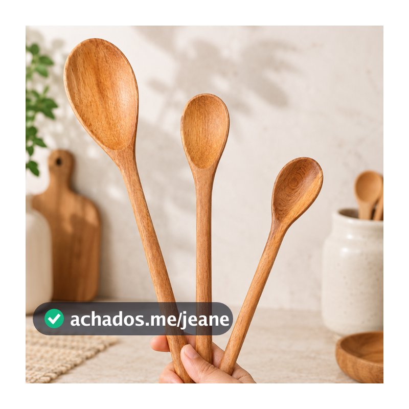 Colher De Madeira Para Panela E Cozinha Uso Diário