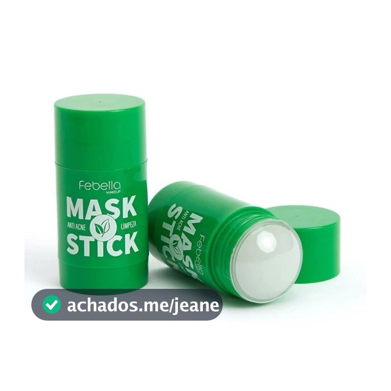 Máscara Chá Verde Remover de Cravos Anti-Acne Hidratante Beleza Pele Facial Clean Face Clareador Mask Stick FEBELLA On S