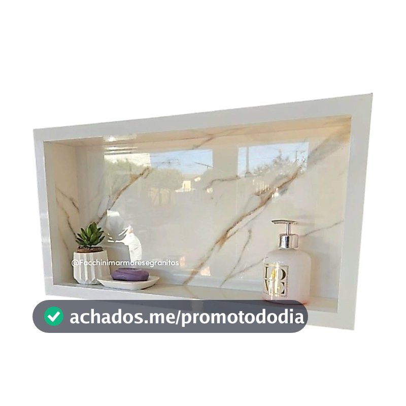 Nicho de Porcelanato 60x30cm para Banheiro | Embutir na Parede | Porta Shampoo | Envio Imediato