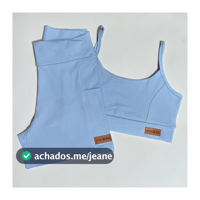 Conjunto Fitness - Shorts com bolso e Top de alça