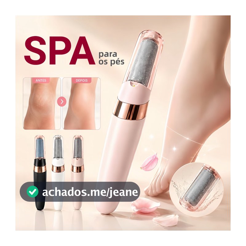 Lixador de Pé Elétrico - Esfoliador Tira Calos Pedicure Portátil