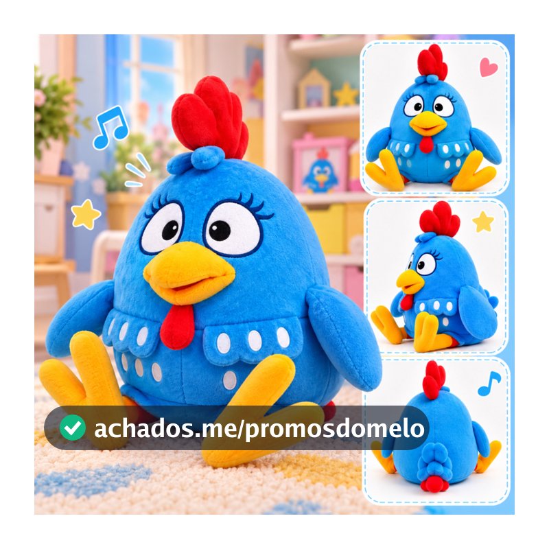 PELÚCIA GALINHA PINTADINHA MUSICAL 35CM Antialérgico