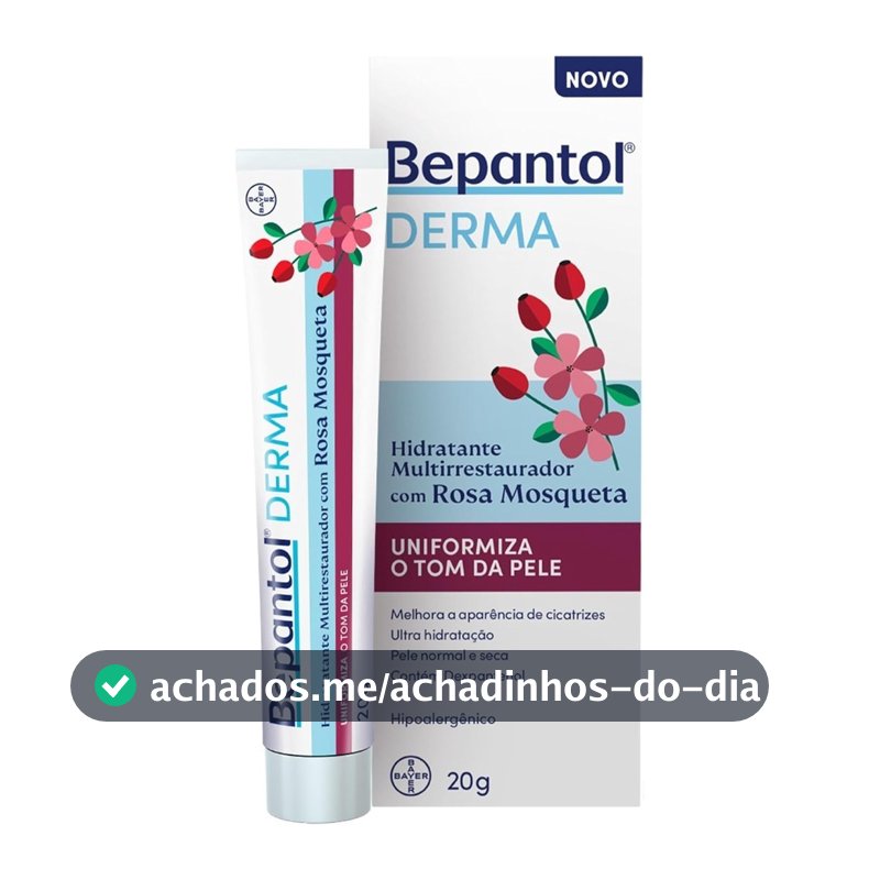 Bepantol Derma Pink Mosqueta , Hidratante Multi-Restorer Hipoalergênico , 20g