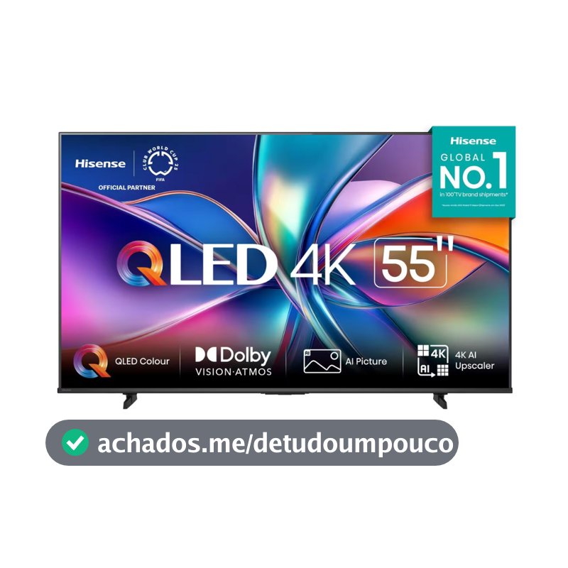 Smart TV 55 4K UHD QLED 55Q6QV HDR10 Dolby Atmos Vidaa U9 Hisense