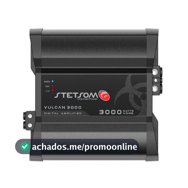 Modulo Stetsom Amplificador 3000w 4 Ohms 1 Canal Vulcan 3000