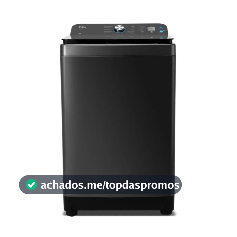 Máquina de Lavar 14 Kg Philco Preto PLR14B 12 Programas de Lavagem