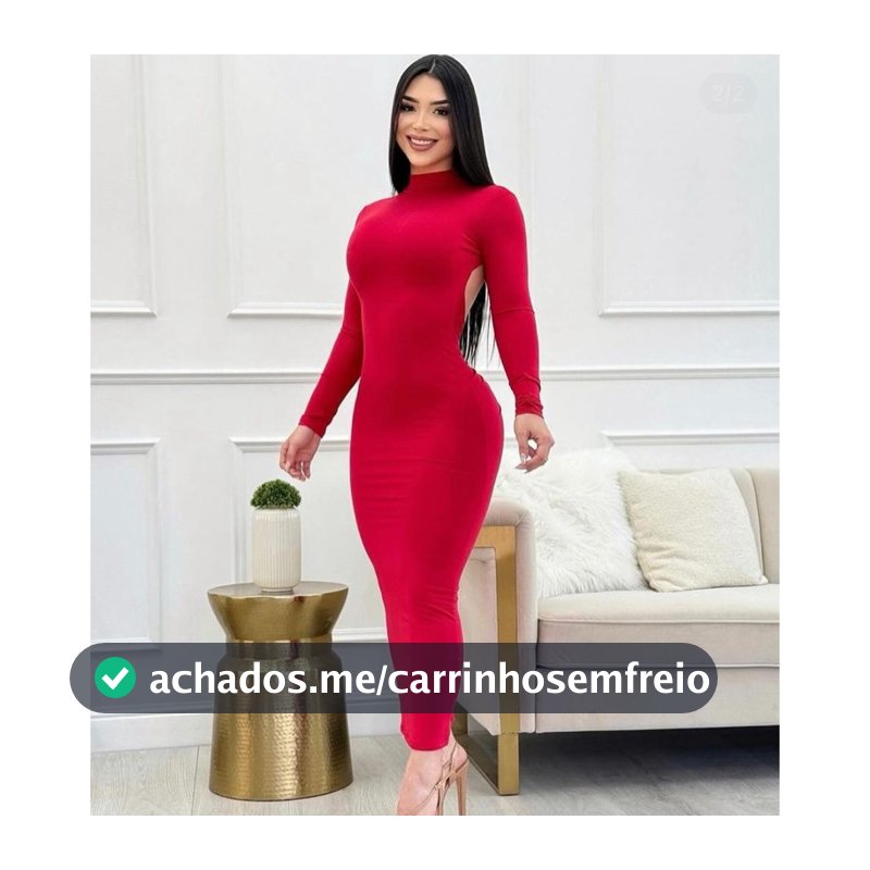 Vestido longo luxo empina bumbum manga longa feminino luxo ( GRAZIELA)