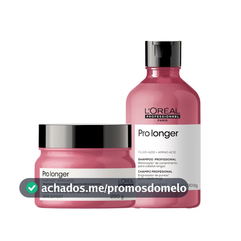 Kit L'Oréal Professionnel Pro Longer Shampoo 300ml e Máscara