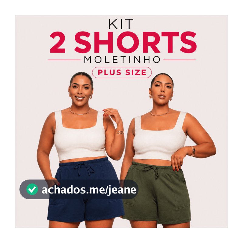 Kit 2 Short Feminino Moletinho Bermuda Plus Size Godê Bolso Frontal Confortavel Soltinho