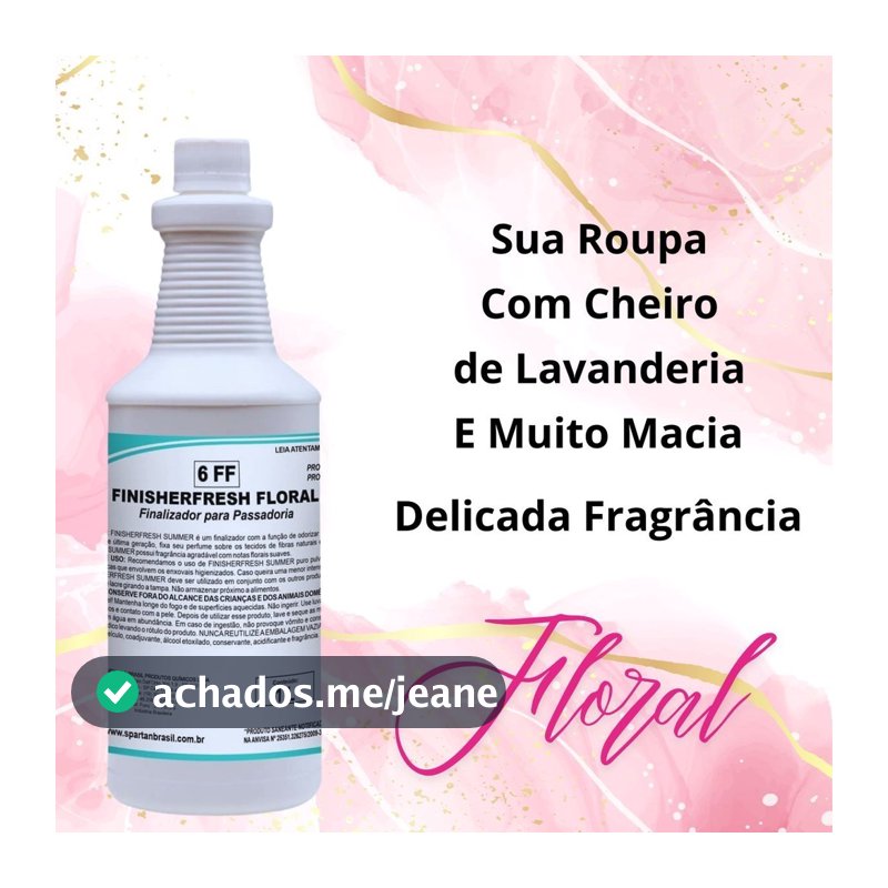 FinisherFresh Floral Roupa Cheiro de Rico Facilita Passar Roupa Spartan 1L Tecidos Macio Perfumado