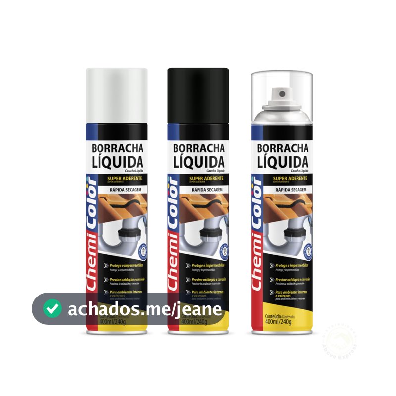 Borracha Líquida Impermeabilizante Spray Chemicolor 400ml