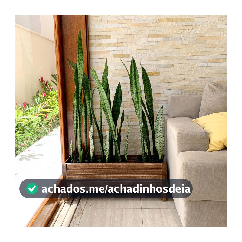Vaso Floreira De Madeira Ripada 80cm Decorativa Grande
