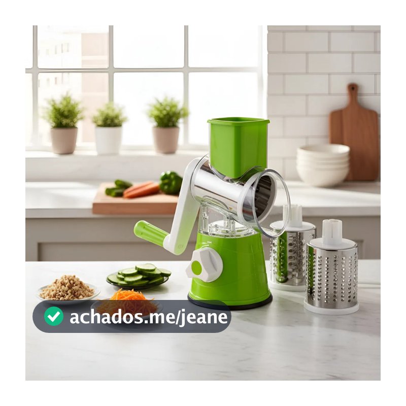 Ralador de Queijo Fatiador Legumes Cortador Vegetais Manual 3 em 1 Multiuso Cozinha
