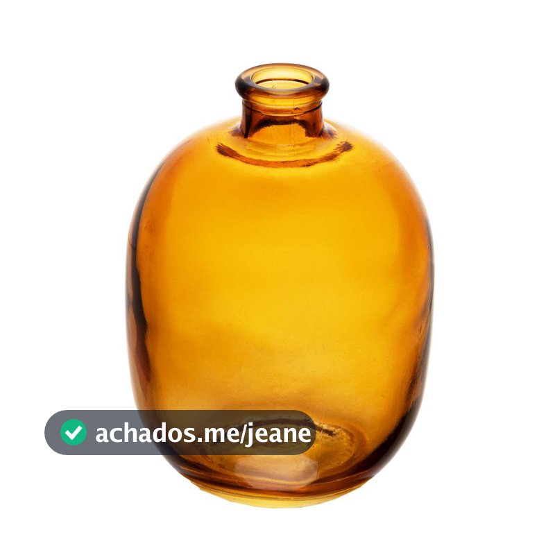 Vaso Wolff Horizon 14cm x 10cm Amarelo Vidro