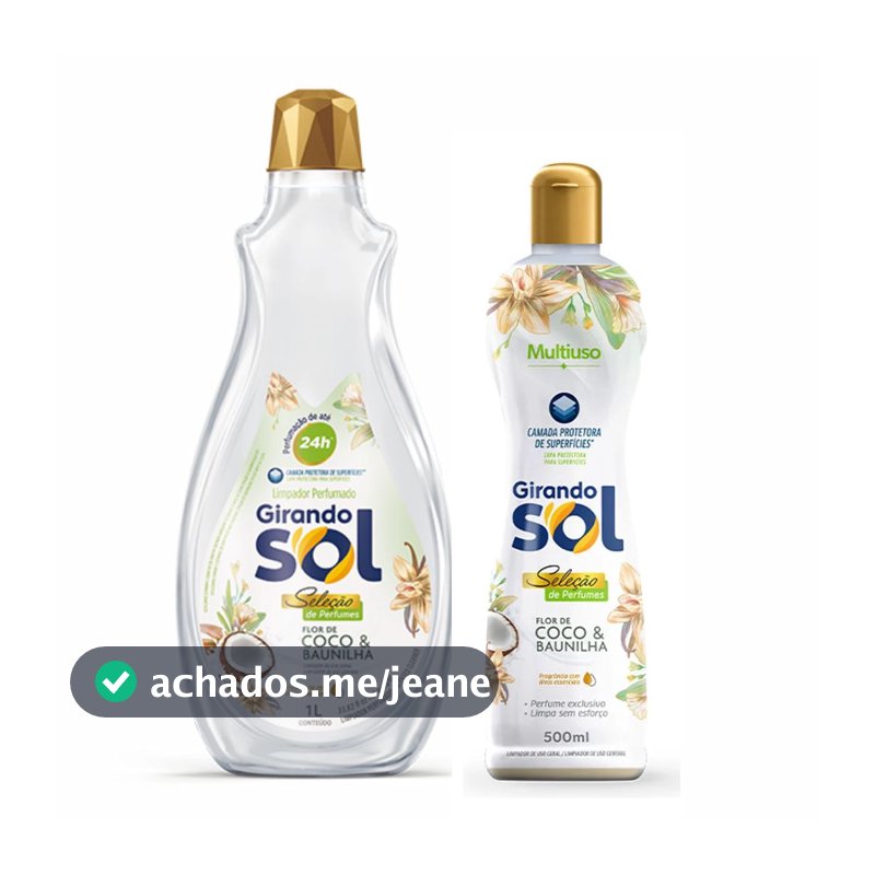 Limpador Fragrância Coco e Baunilha Multiuso 5 em 1 | Limpeza Completa do Banheiro a Cozinha | - Girando Sol