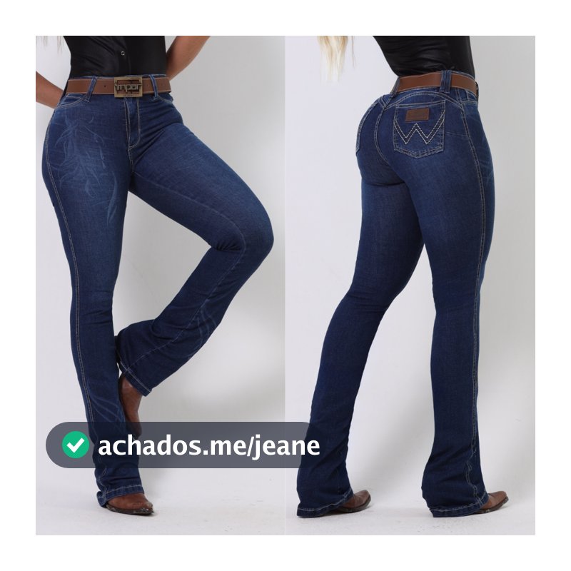 Calça Feminina FLER com Cinto Bordada Texana Rodeio Country Com Lycra Elastano