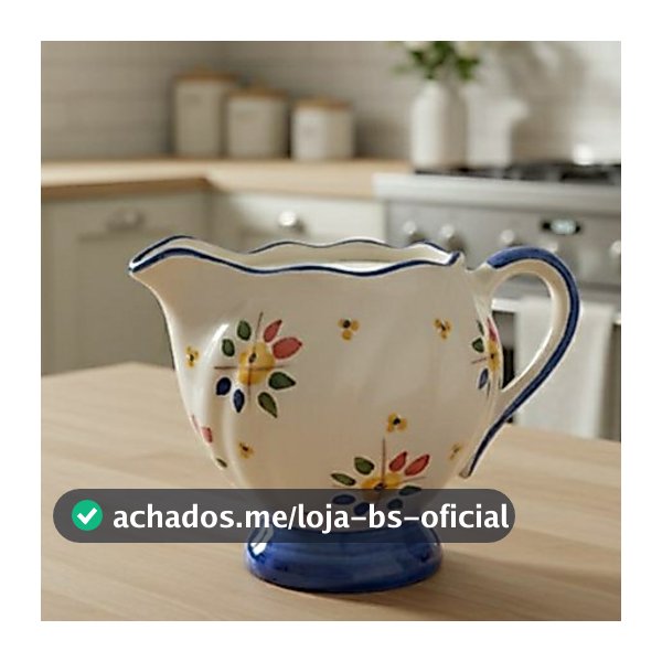 Leiteira Decorada Em Cerâmica Esmaltada Decoração Mesa Cozinha Louça Promoção mais vendido