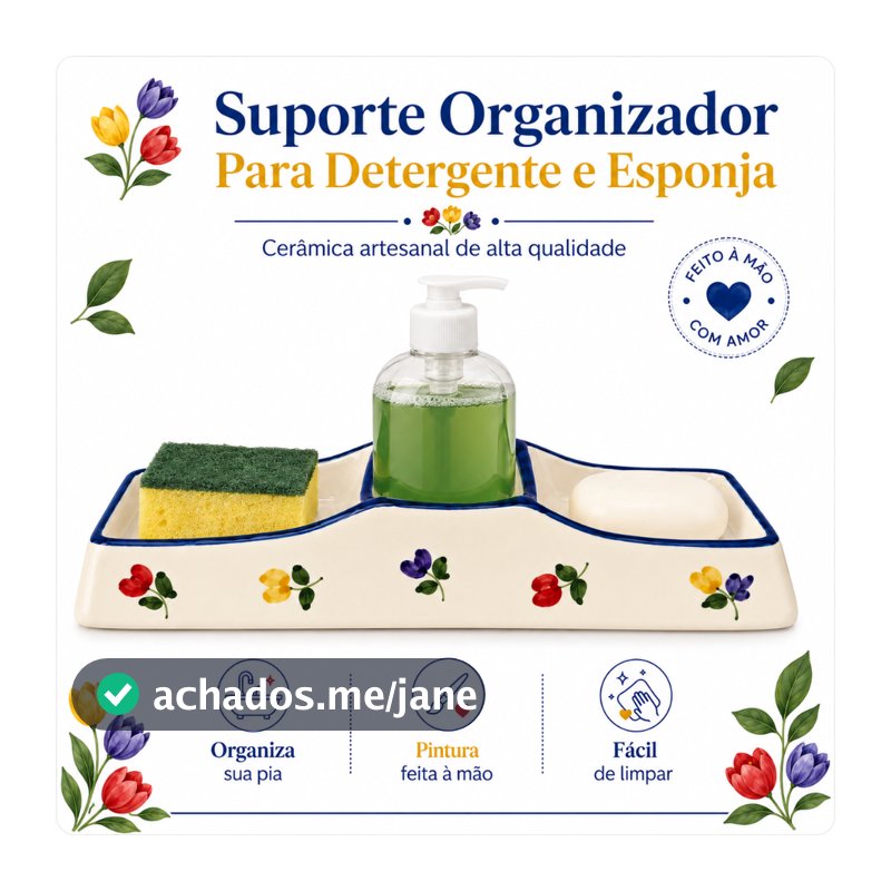 Suporte De Cerâmica Organizador De Detergente E Sabão Porta Detergente Para Cozinhas Decorado Oferta