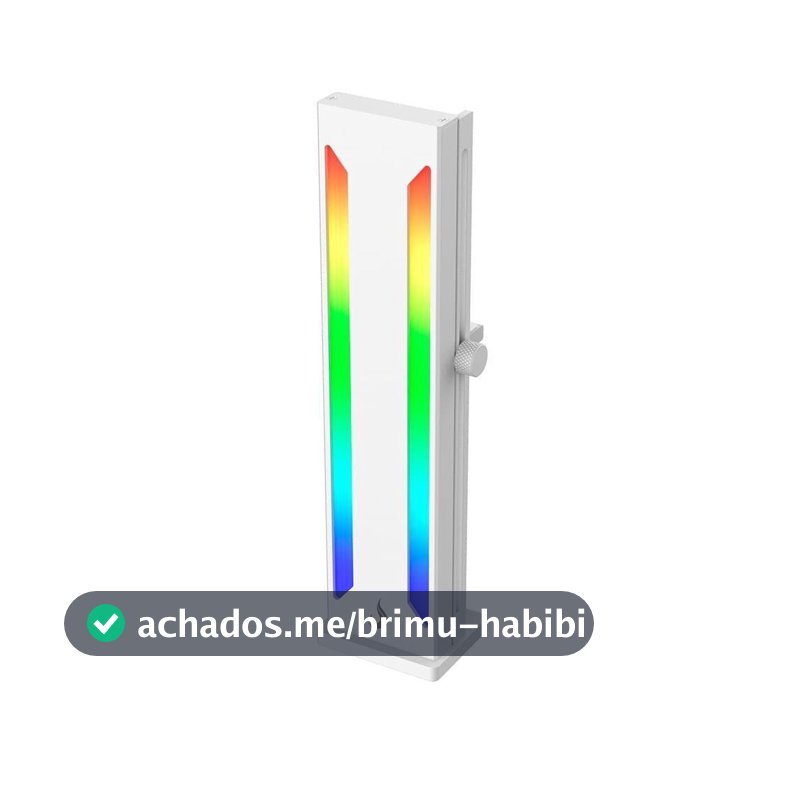 Suporte para GPU Rise Mode, ARGB, 500mm, Aura V2, Branco - RM-SPVG-02-ARGB-W