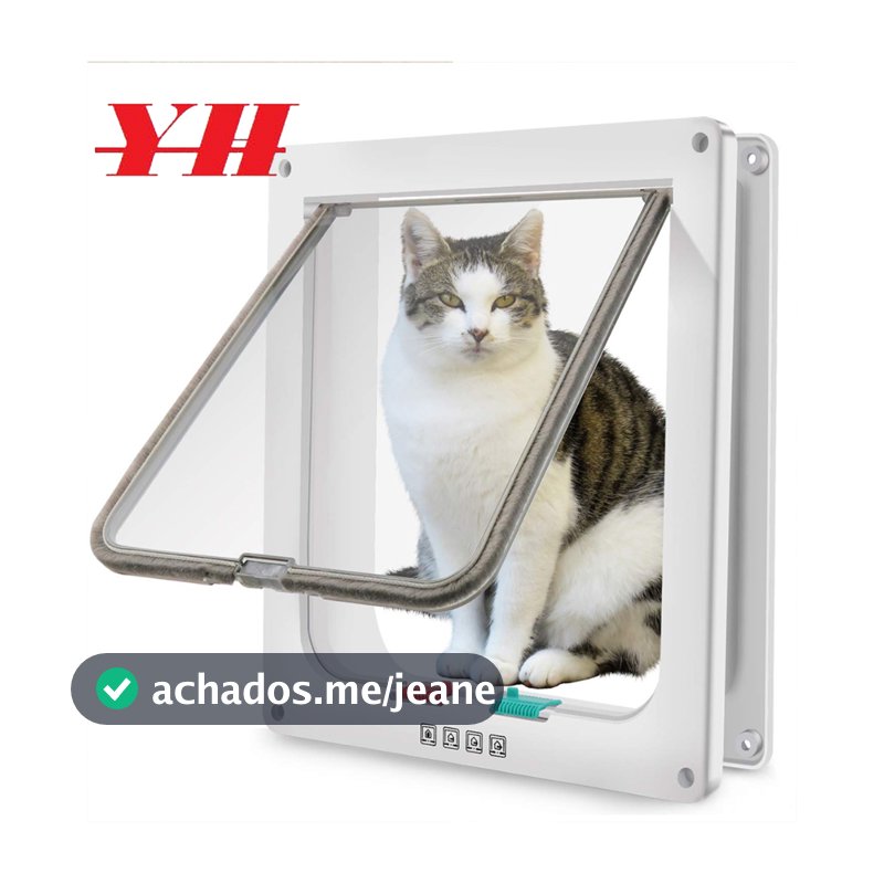YH-Porta grande do gato, porta da aleta do gato de bloqueio de 4 vias para portas exteriores interiores, por