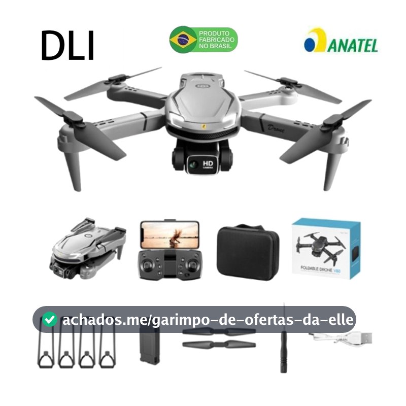 DLI V88 Drone Profissional Alta Definição Câmera Dupla Fotografia Fluxo Dobrável RC Quadcopter