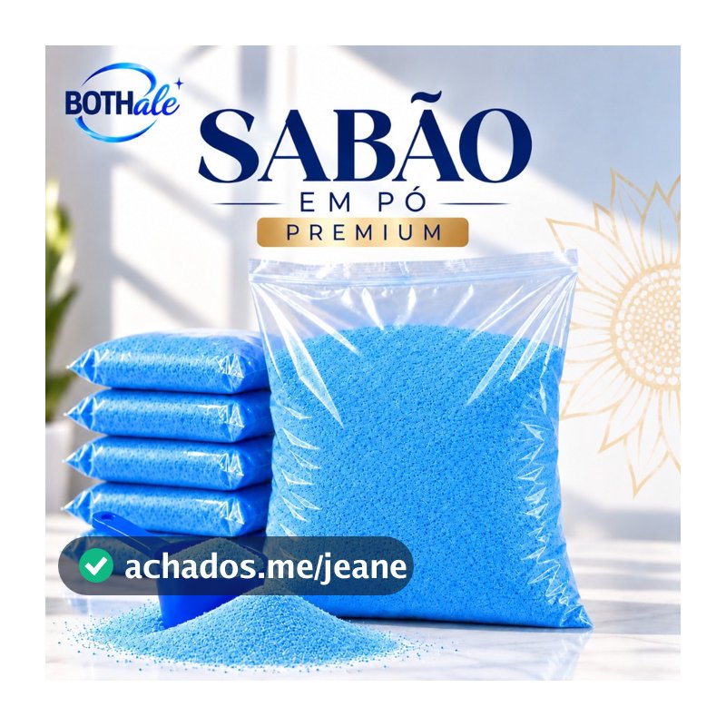 Sabão em Pó Premium BOTHale  | Limpeza Profunda, Remove Manchas e Perfume Duradouro