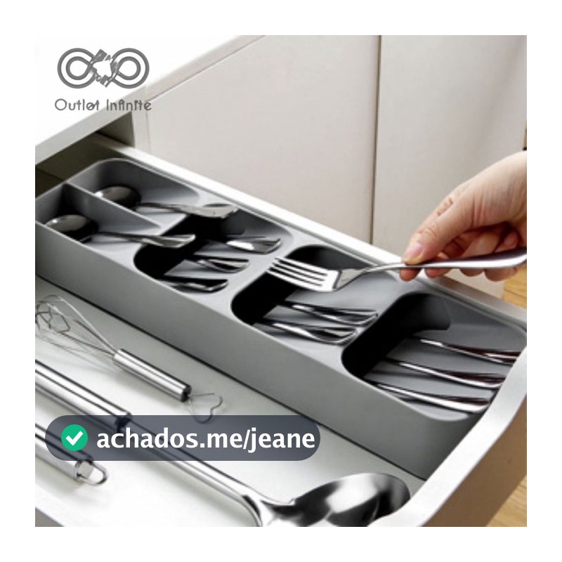 Organizador Separador Porta Talheres Cozinha Organizadora de Gaveta Facas Colheres Garfos