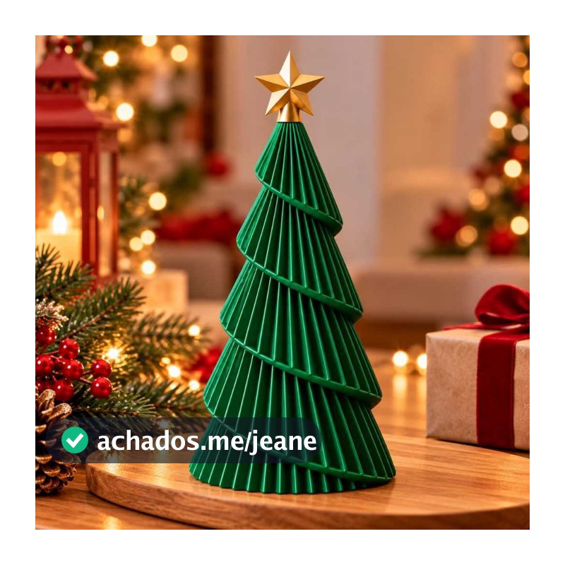 Arvore de Natal Decorativa - 15cm + Estrela fixada