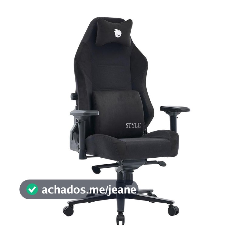 Cadeira Gamer Terabyte New Style, Reclinável, 4D, Tecido, Preta e Branca, TR-CH-NSR4DBWF