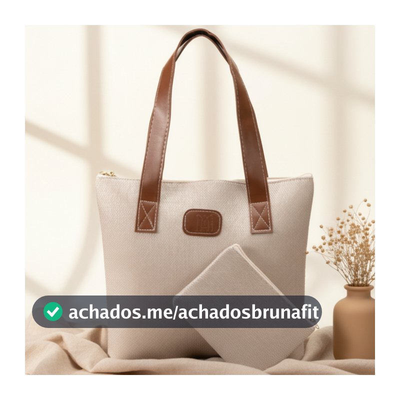Bolsa Sacola Feminina Praia Piscina Verão Com Necessaire Kit 2 Peças Lançamento