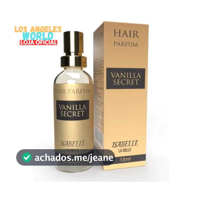 Perfume Capilar VANILLA SECRET - Isabelle La Belle Perfume de bolsa Alta fixaçao para cabelo