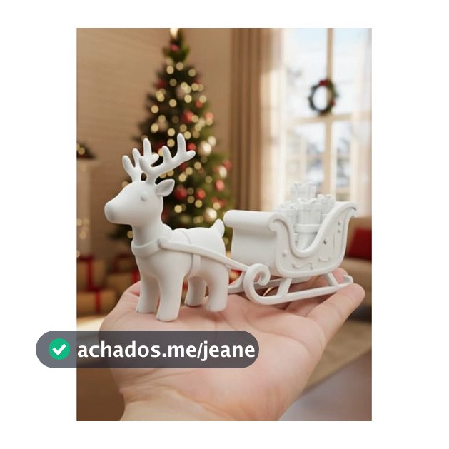 10 Enfeite Arvore Natal Grande Trenó Renas Papai Noel