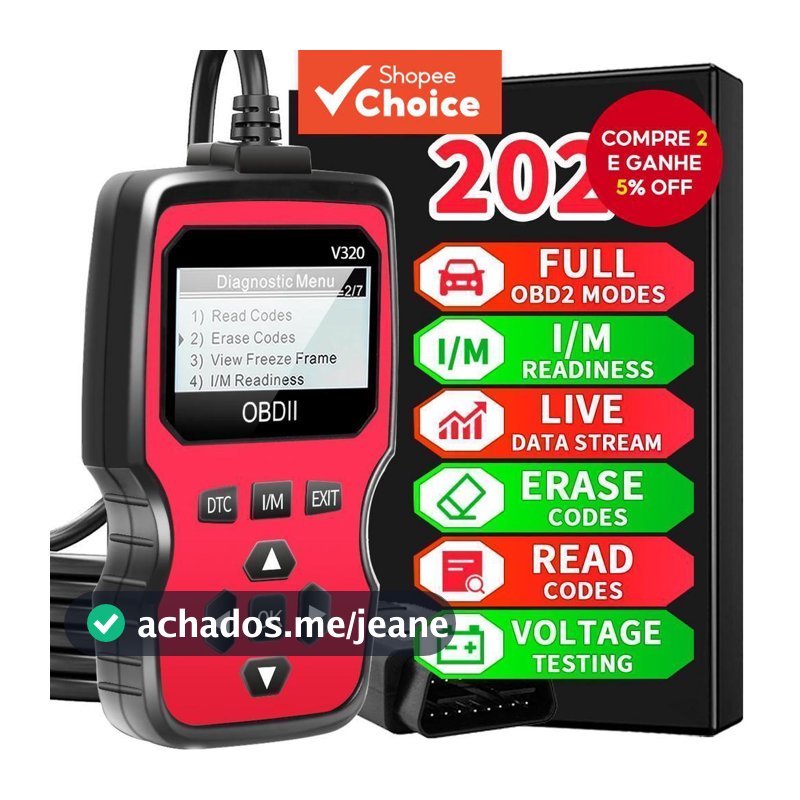 Scanner Profissional De Carro OBD2 | Ferramenta De Diagnóstico Tudo-Em-Um , Teste De Falhas Do Motor , Quadro De Congela