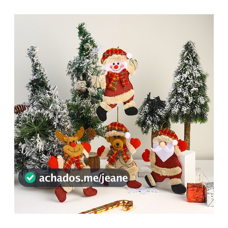4/8PCS Papai Noel Elk Snowman Pingente Árvore De Natal Decoração Celebrar O Ano Novo Presente Atmosfera Brinquedos De Fluxo