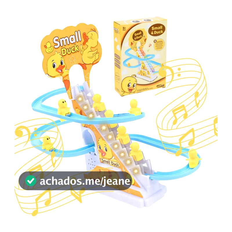 Brinquedo Pista Patinho Pinguim Escorregador Musical Escada Luz