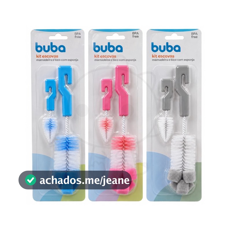 Escova De mamadeira Buba  Para Lavar Mamadeira E Bico Com Esponja