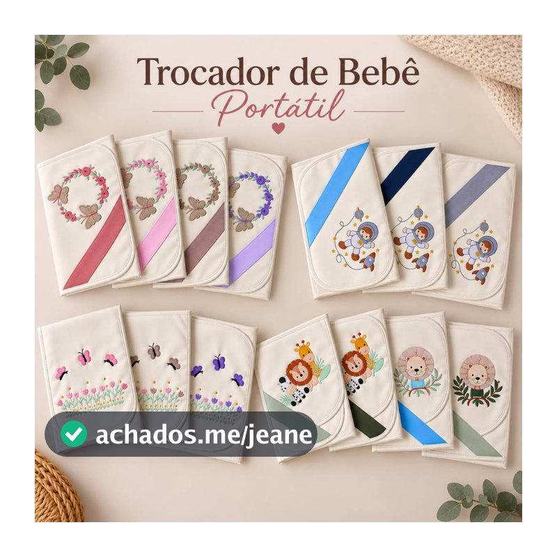trocador portátil de bebê dobrável com superfície lavável borboleta leão safari menina menino