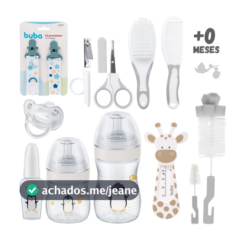 Kit Bebe Recém Nascido Completo Enxoval Cuidados e Higiene +0 Meses Neutro