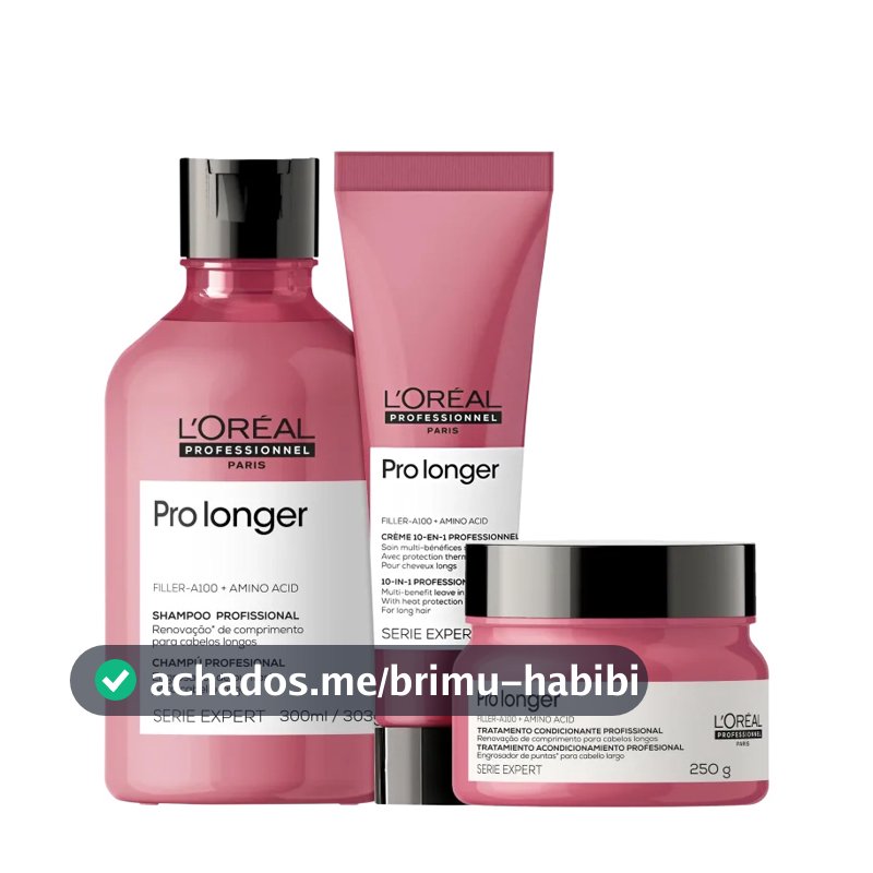 Kit Pro Longer Shampoo, Máscara e Leave 150ml - L'Oréal