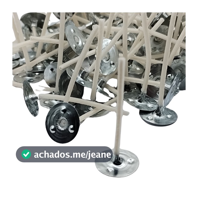 100 Pavios Para Fabricação de Velas Rechaud 3,5cm Altura Decorativa/ Difusor de Essência/ Aromática