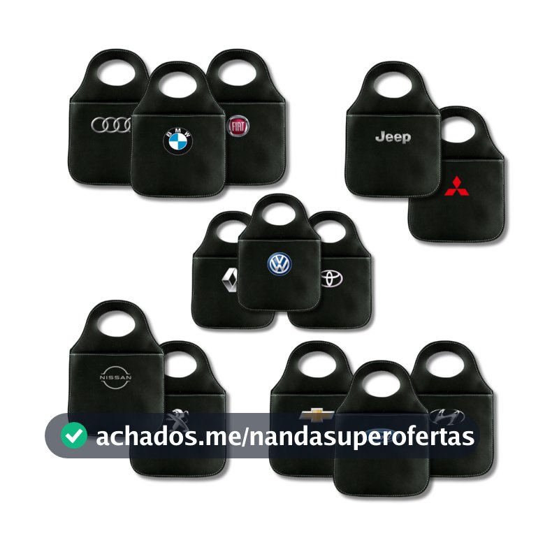 Lixeira Automotiva Porta Lixo Couro Reforçado Universal Fiat Volkswagen Chevrolet Ford Renault