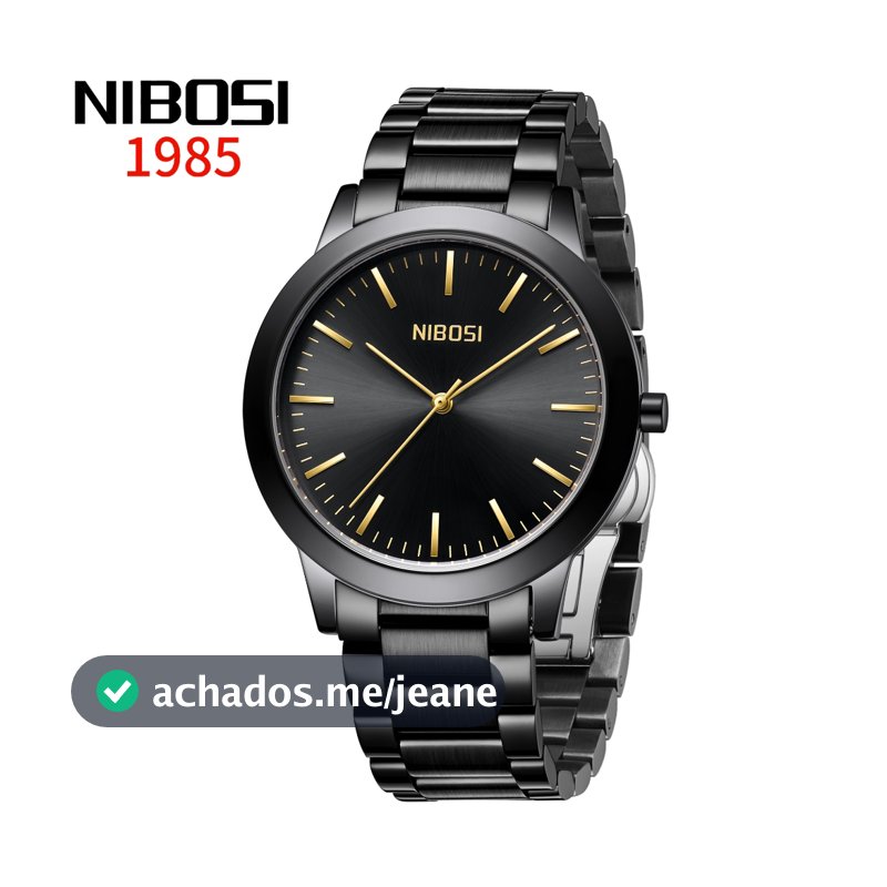 NIBOSI Original de alta qualidade movimento japonês relógio masculino luxo simples negócios à prova dwaterproof água rel