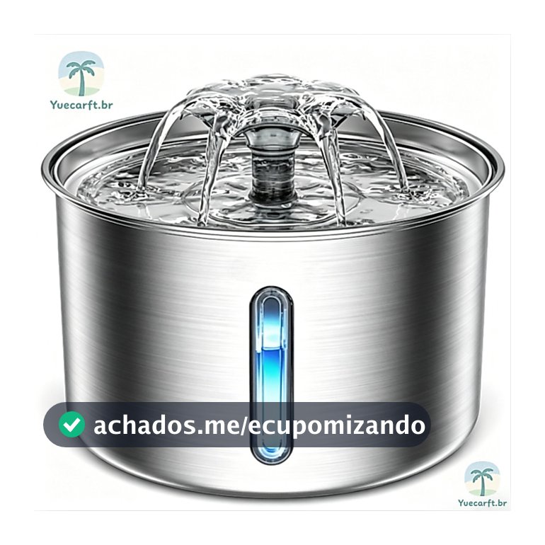 Aço Inoxidável Fonte para Gatos com Filtro 3L Dispensador de água para Cães Bebedouro Gato Automático Super Silencioso