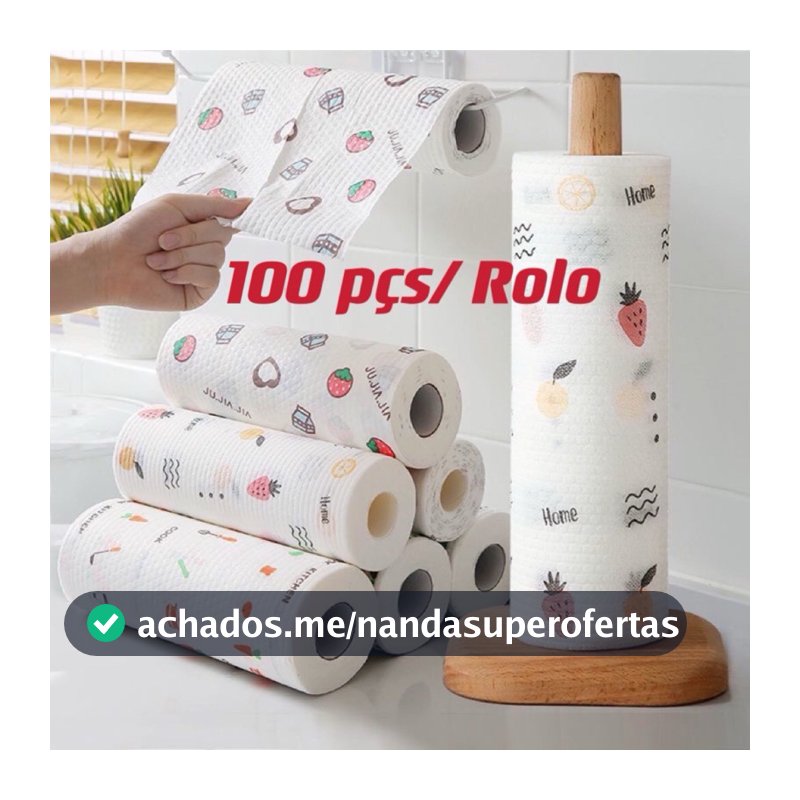 100/50/20  peças /Rolo Pano De Limpeza Reutilizável Absorvente Água Preguiçoso Seco Lavável Toalha De Papel