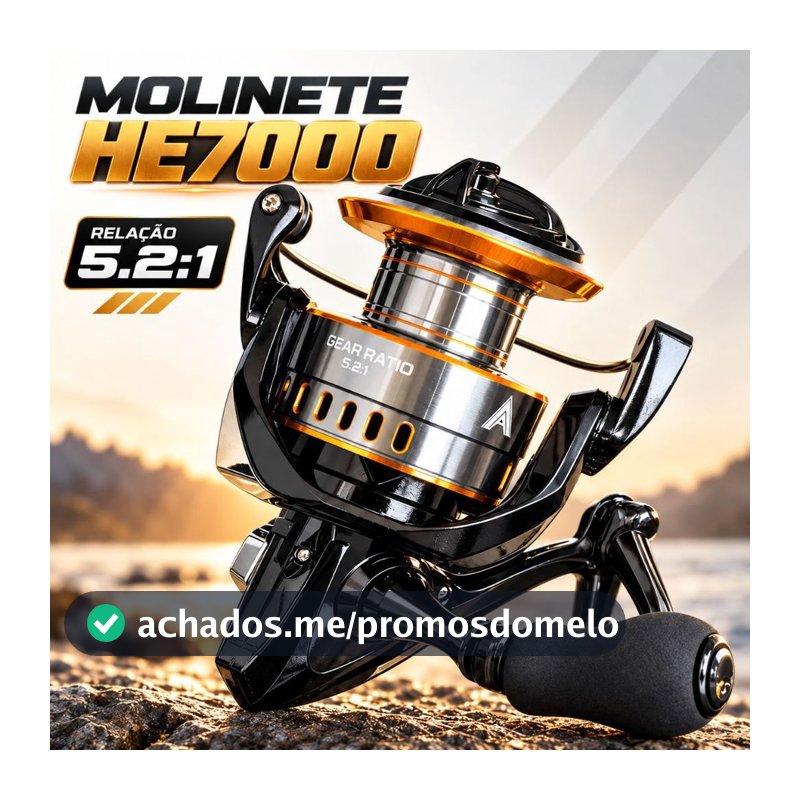 Molinete HE7000 AAAtop Carretilha de Pesca 14 Rolamentos Agua Doce Salgada Resistente